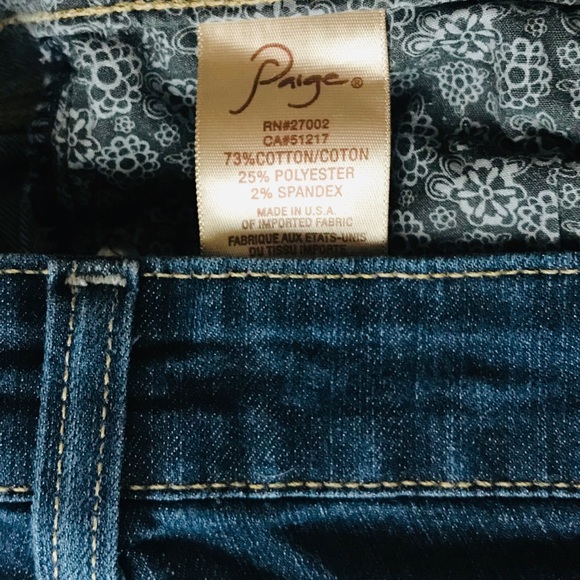 PAIGE Bootcut Dark Blue Wash Jeans. - Picture 6 of 10